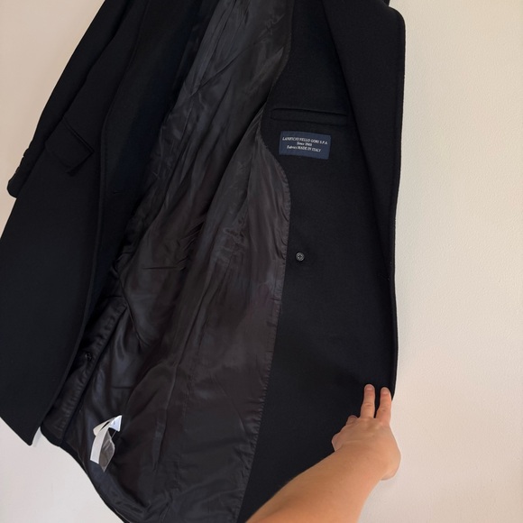 NWOT Quince Black Italian Wool Double-Breasted Slouch Coat Size M - Picture 12 of 16